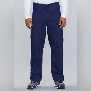 Cherokee Workwear 4100S Short Unisex Drawstring Scrub Pant in Navy 2X Short
NWT